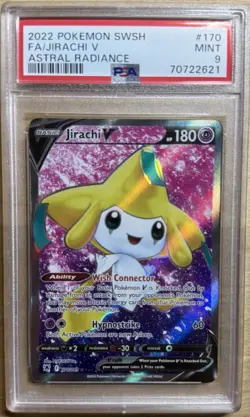 Pokemon Jirachi V Full Art Astral Radiance #170 Graded Card PSA 9 MINT - Image 1