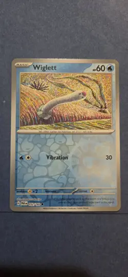 Wiglett 051/182 Sv04: Paradox Rift Reverse Holo Pokemon TCG Card - Image 1