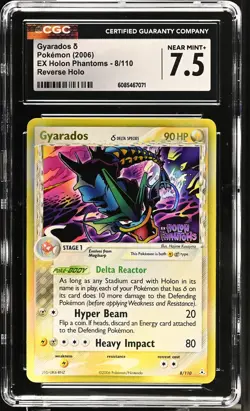 CGC 7.5 Gyarados EX Holon Phantoms 8/110 Reverse Holo STAMPED Pokemon Card - Image 1