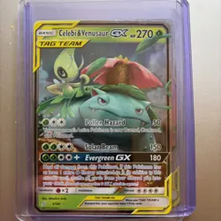 Pokemon Team Up Celebi & Venusaur GX Tag Team Ultra Rare Card #1/181 - Image 1