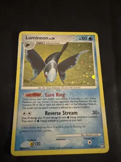 Pokemon TCG Lumineon #11 Mysterious Treasures Holo Rare Card 11/123 - Image 1