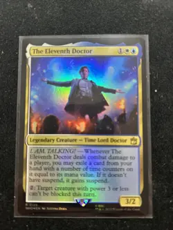 Mtg Doctor Who The Eleventh Doctor Rare Foil Card #125 Legendary Creature - Image 1