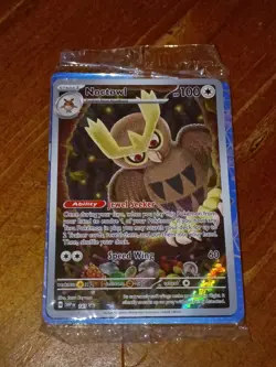 Noctowl 🦉 141 Pokemon TCG Scarlet & Violet Black Star Promo Holo Card - Image 1