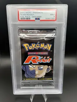 PSA 9 MINT Team Rocket Giovanni Art SEALED Booster Pack Pokemon Card - Image 1