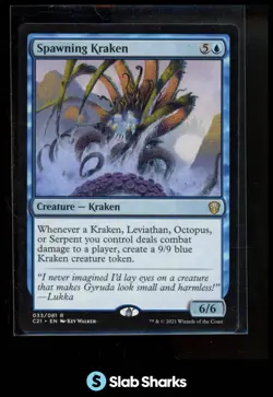 2021 MAGIC THE GATHERING #033/081 SPAWNING KRAKEN COMMANDER RARE - Image 1