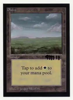 MTG Artist Proof Beta Plains Signed Jespor Myrfors - Image 1