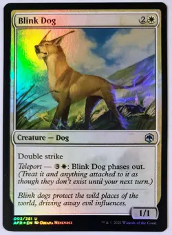 X 1 Blink Dog NM 003 Adventures in the Forgotten Realms MTG Magic The Gathering - Image 1