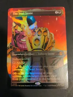 Magic the Gathering The Soul Stone 0243 Marvel's Spider-Man Borderless Foil NM!! - Image 1