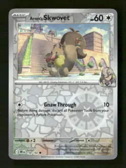 Arven's Skwovet Reverse Holo Common SV10: Destined Rivals 158/182 NM Pokemon NM - Image 1