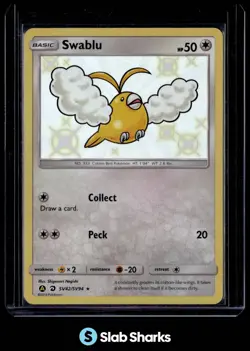 2019 POKEMON SM HIDDEN FATES #SV42/SV94 SWABLU SHINY VAULT RARE - Image 1