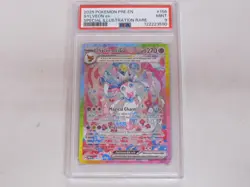 2025 Pokemon Prismatic Evolutions Special Illustration RARE 156 Sylveon EX PSA 9 - Image 1