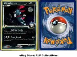2009 Pokemon, Platinum, #17/127 Weavile G Lv. 48, Holo Rare - Image 1