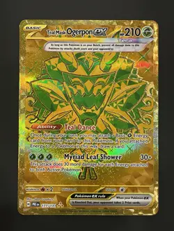 TEAL MASK OGERPON EX 2025 Pokemon TCG PRISMATIC EVOLUTIONS Hyper Rare 177/131 - Image 1