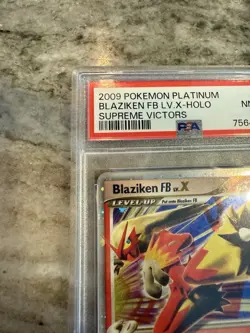 2009 Pokemon Platinum Supreme Victors Holo FB LV x Blaziken #142 PSA 8 - Image 3