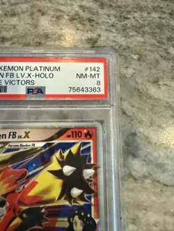 2009 Pokemon Platinum Supreme Victors Holo FB LV x Blaziken #142 PSA 8 - Image 4