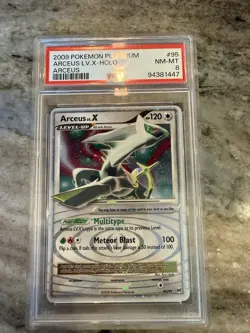 2009 Pokemon Platinum Arceus LV x Holo PSA 8 Near-Mint 95/99 - Image 1