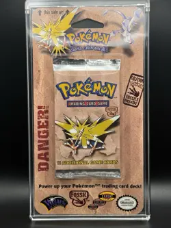 Pokemon Zapdos Fossil Booster Blister Pack SEALED 1999 CASE INCLUDED - Image 1