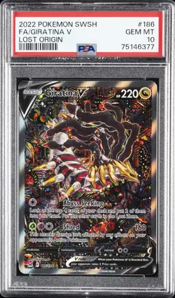 2022 POKEMON SWORD & SHIELD LOST ORIGIN #186 FULL ART/GIRATINA V PSA 10 - Image 1