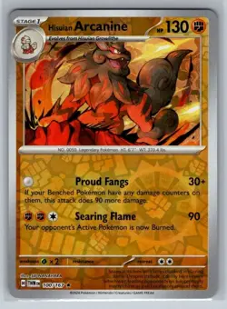 Hisuian Arcanine Reverse Holo 100/167 Twilight Masquerade Pokemon TCG - Image 1