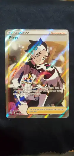 Piers 069/072 Shining Fates Full Art Trainer Ultra Rare Pokemon TCG - Image 1
