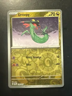 2024 Pokemon S&V Twilight Masquerade Reverse Holo Foil Dreepy 128 /167 - Image 1