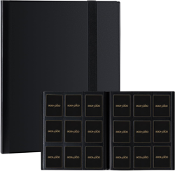 360 Card Pocket Binder with Elastic 9 Pocket Trading Cards Album Folder Black - Image 1