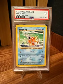 1999 Pokemon Card Magikarp 035/102 Base Set (Shadowless) - PSA 7 NM - Image 1