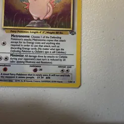 Pokemon TCG Clefable 1/64 Jungle Holo Card WOTC LP 1999 - Image 5