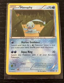 Pokemon TCG Manaphy Black Star Promos Holo Rare Card XY190 - Image 1