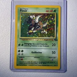Pokemon TCG Pinsir Holo Rare Card Jungle Unlimited Vintage 9/64 LP - Image 1