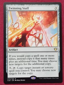 Magic The Gathering COMMANDER 2020 C20 TWINNING STAFF artifact card MTG - Image 1