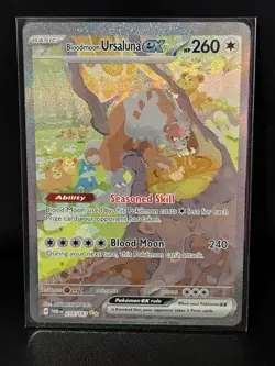 Pokemon TCG Bloodmoon Ursaluna EX Holo Card 216/167SV06 Twilight Masquerade - Image 1