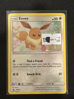 Eevee Pokemon Card Sun & Moon Black Star Promo #SM184 TCG - Image 1