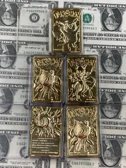 1999 Pokemon 23k Gold Plated Card Pikachu Mewtwo Poliwhirl x3 - Image 1