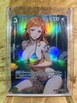 NAMI One Piece Waifu Goddess Card CUSTOM MADE Black Label - Image 2