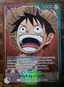 Monkey D. Luffy Trading Card One Piece TCG OP13-001 Leader Parallel NM - Image 1