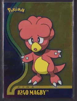 Magby # 240 Pokemon Card Topps TV Animation Edition Foil Holo rare (LP) - Image 1
