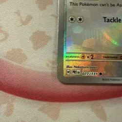 Pokemon TCG Hoothoot Reverse Holo Master Ball Prismatic Evolutions Card 077/131 - Image 5