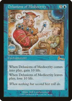 Delusions of Mediocrity 1x MtG Urza's Legacy ULG SP/NM - Image 1