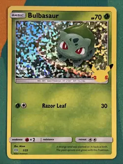 Pokemon Card - Bulbasaur - HOLO Promo (1/25) McDonalds 25th Anniversary *MP* - Image 1