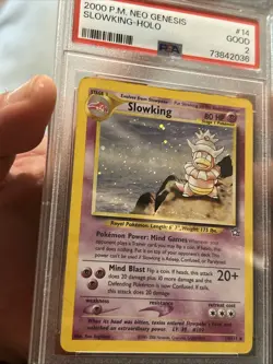 SLOWKING 2000 POKEMON NEO GENESIS RARE HOLO 14/111 PSA GOOD ! - Image 2