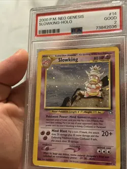 SLOWKING 2000 POKEMON NEO GENESIS RARE HOLO 14/111 PSA GOOD ! - Image 3