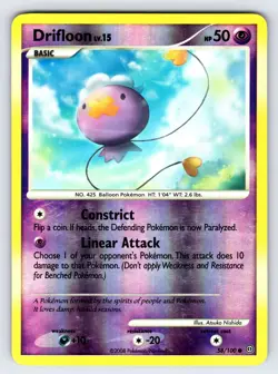 Drifloon 58/100 2008 Stormfront TCG Pokemon Card Nintendo Reverse Holo Common Lp - Image 1