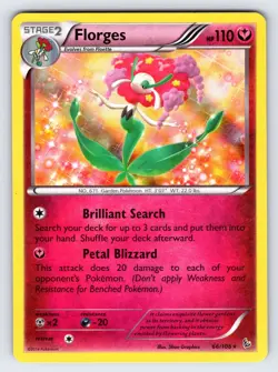 Florges 66/106 2014 XY Flashfire Set Pokemon Card TCG Nintendo Holo Rare - VLP - Image 1