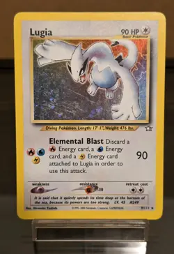Pokemon TCG Lugia Neo Genesis Holo Rare Card 9/111 Lightly Played LP - Image 2