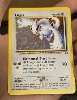 Pokemon TCG Lugia Neo Genesis Holo Rare Card 9/111 Lightly Played LP - Image 5