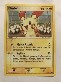 Plusle - 13/17 - Common Pokemon POP Series 1 Promo Card - Image 1