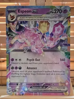 Pokemon TCG Espeon EX Prismatic Evolutions Holo English 034/131 SV - Image 1