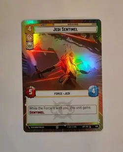 Star Wars Unlimited Jedi Sentinel HYPERSPACE FOIL #936 w/2 FREE cards - Image 1