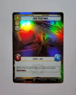 Star Wars Unlimited Jedi Sentinel HYPERSPACE FOIL #936 w/2 FREE cards - Image 2